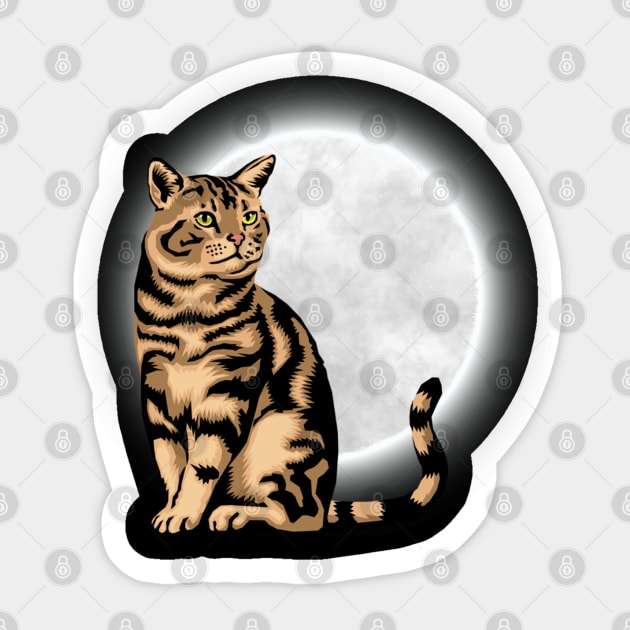 Flight me to the moon cat Sticker by LoveAndP3ace